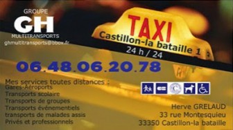 TAXI CASTILLON No 1  GH MULTITRANSPORTS, Taxi en Gironde